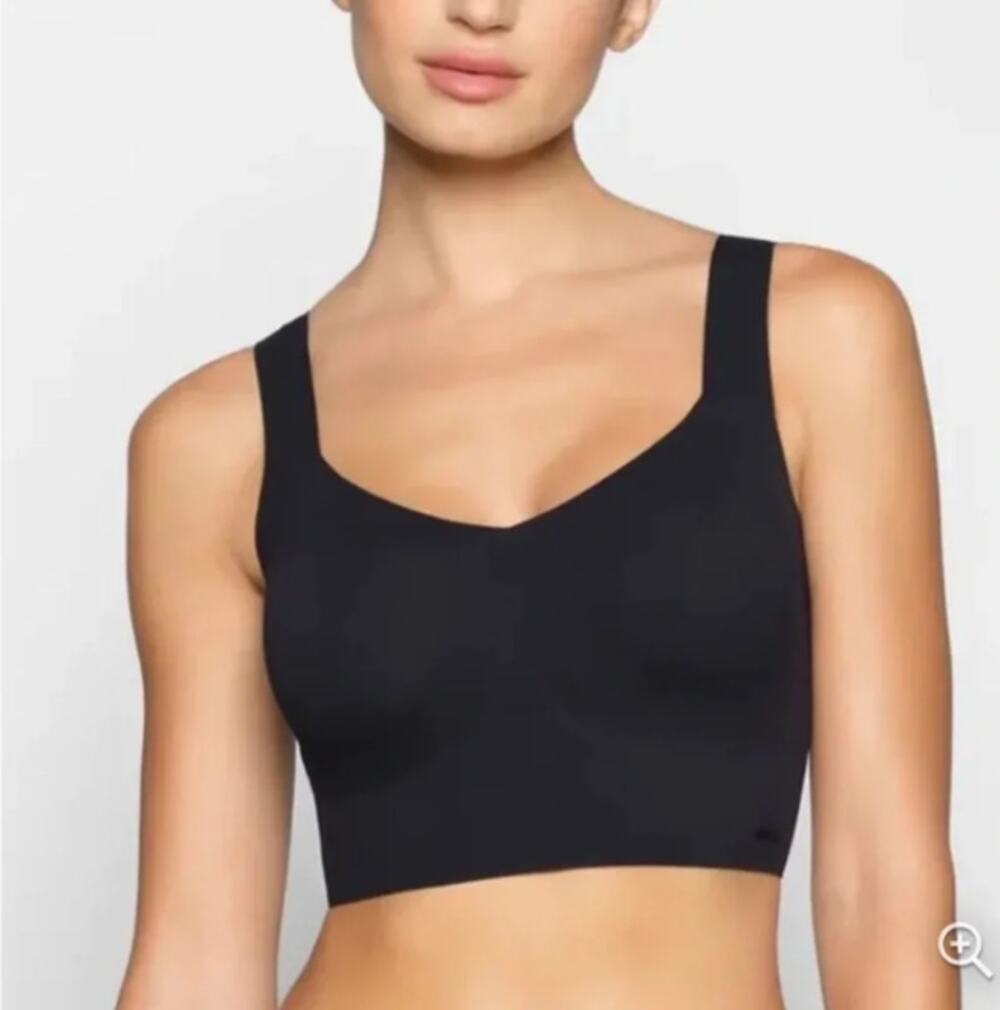 NWT Skims Naked Plunge Longline Tank Bralette Size S-DD in Onyx